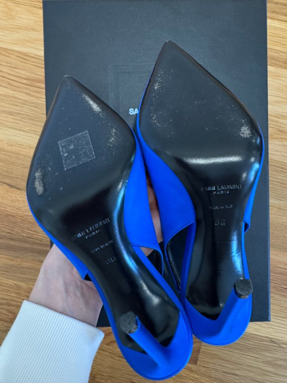 Saint Laurent Zoe 105 Slingback - Picasso Blue - Size 36 - Picture 6 of 9